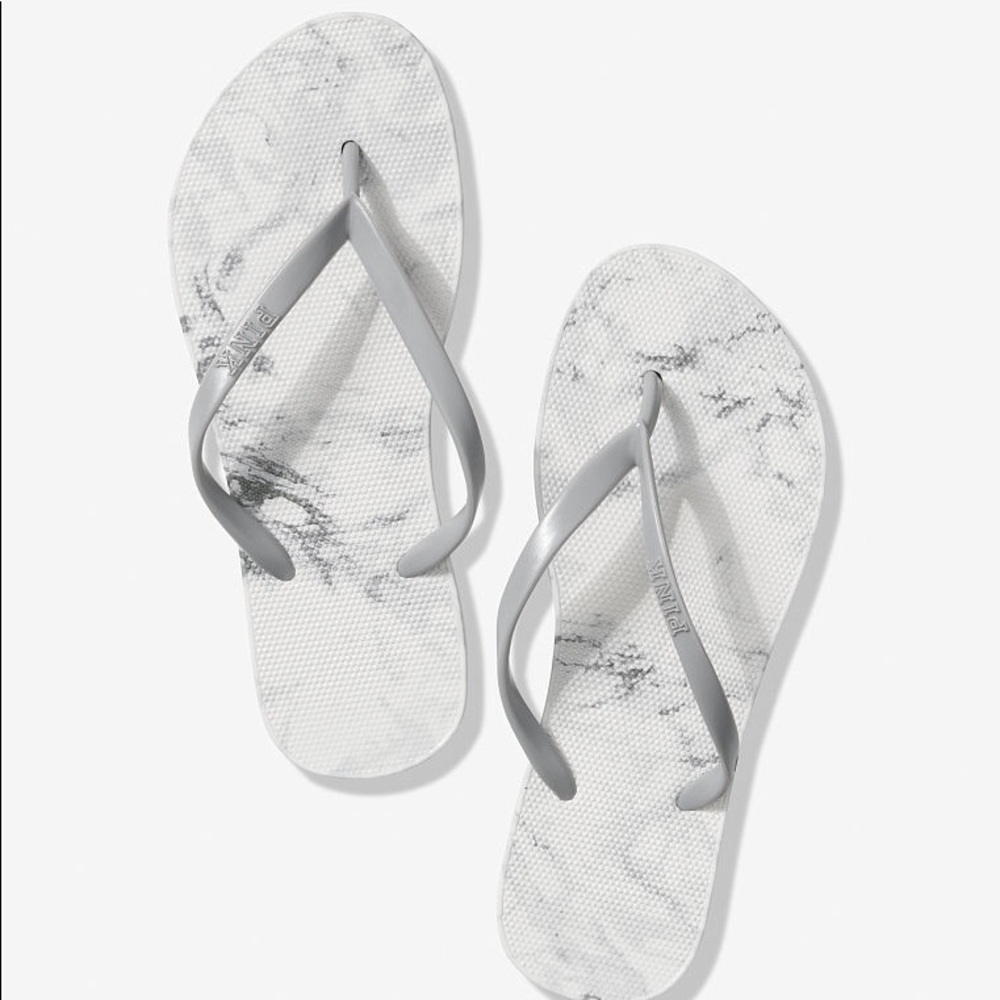 Victoria’s Secret Pink Marble Flip Flops